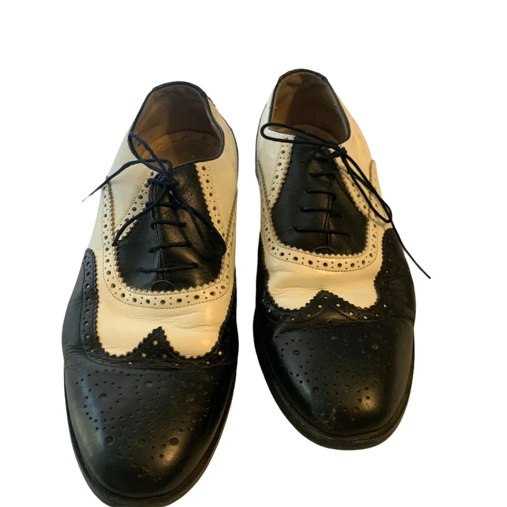 Ferruccio Conti men's black and white wing tip 8.5‎